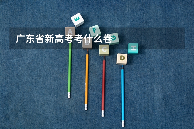广东省新高考考什么卷