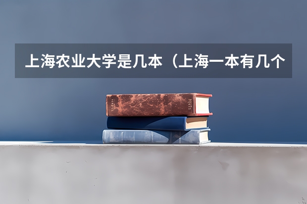 上海农业大学是几本（上海一本有几个大学）