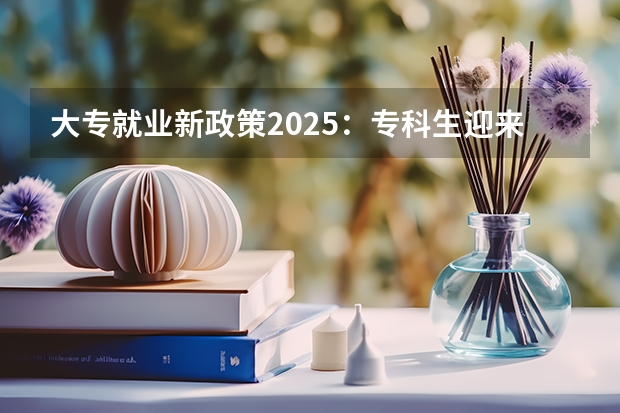 大专就业新政策2025：专科生迎来哪些利好？
