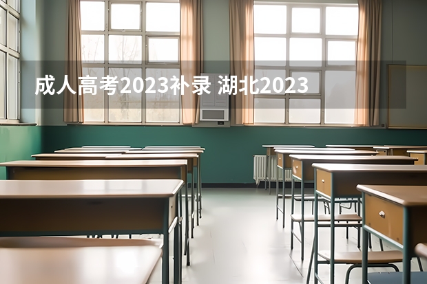 成人高考2023补录 湖北2023专升本补录时间