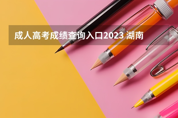 成人高考成绩查询入口2023 湖南成人高考成绩该怎么查询？