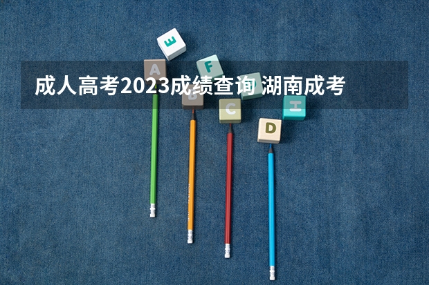 成人高考2023成绩查询 湖南成考成绩什么时候公布2023