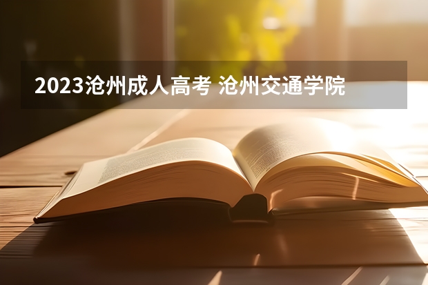2023沧州成人高考 沧州交通学院成人高考报名入口？