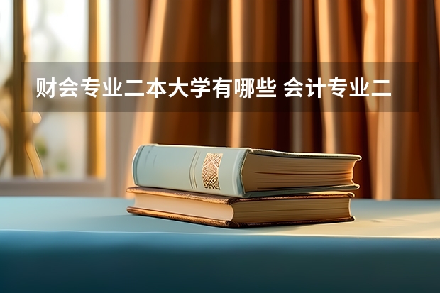 财会专业二本大学有哪些 会计专业二本学校排名