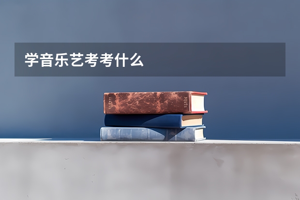 学音乐艺考考什么