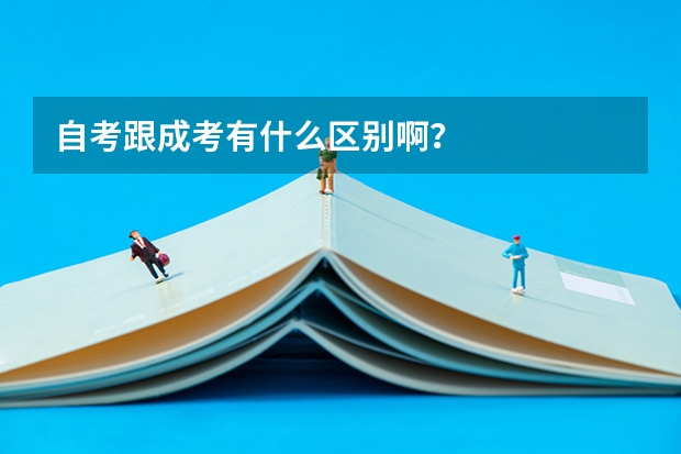 自考跟成考有什么区别啊？