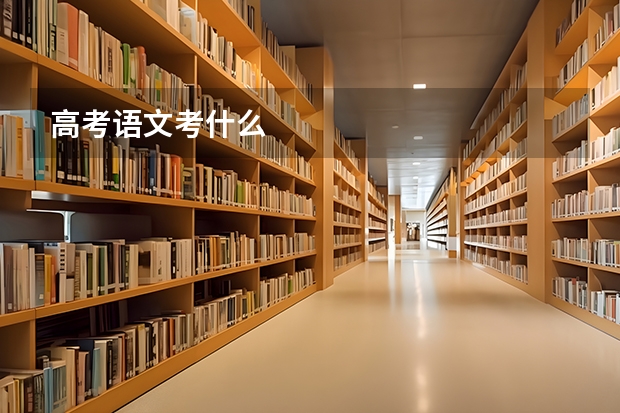 高考语文考什么