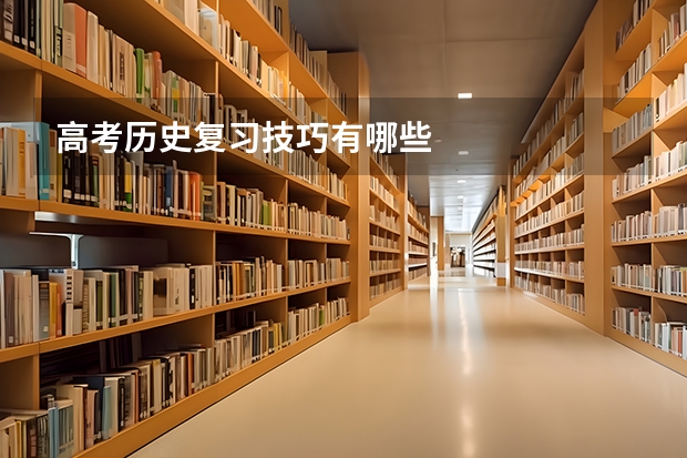 高考历史复习技巧有哪些