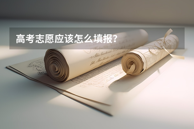 高考志愿应该怎么填报？