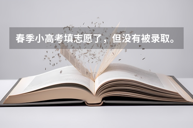 春季小高考填志愿了，但没有被录取。夏季高考还能填专科志愿吗？