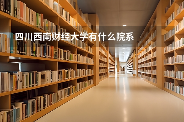 四川西南财经大学有什么院系
