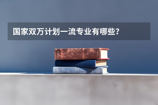 国家双万计划一流专业有哪些？