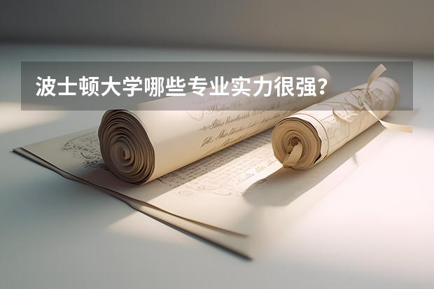 波士顿大学哪些专业实力很强？