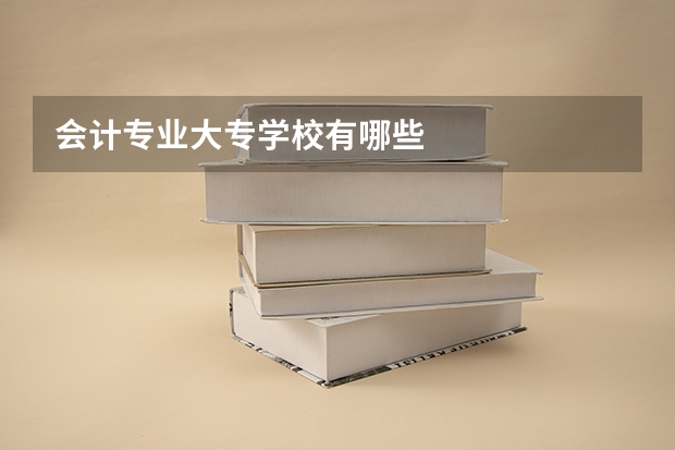 会计专业大专学校有哪些