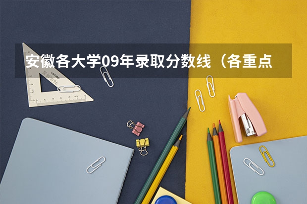 安徽各大学09年录取分数线(各重点大学浙江分数线)