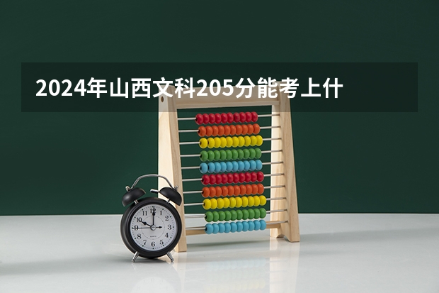 2024年山西文科205分能考上什么大学?