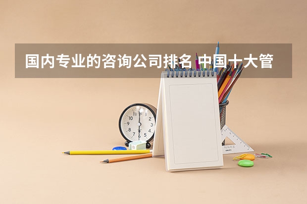 国内专业的咨询公司排名 中国十大管理咨询公司排名