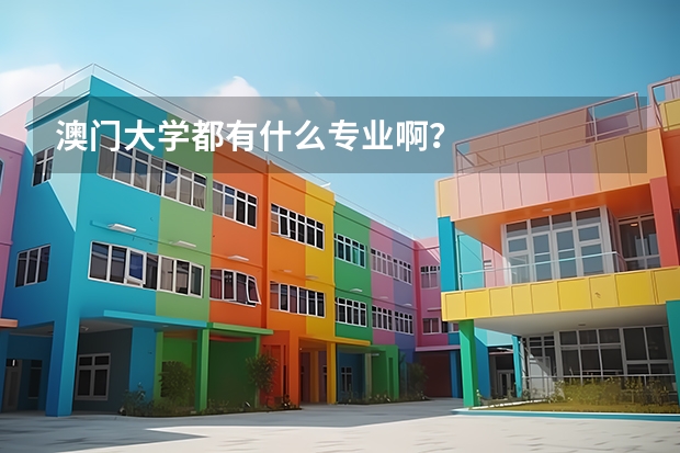 澳门大学都有什么专业啊？