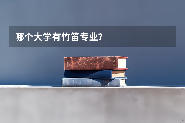哪个大学有竹笛专业？