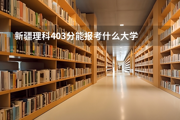 新疆理科403分能报考什么大学