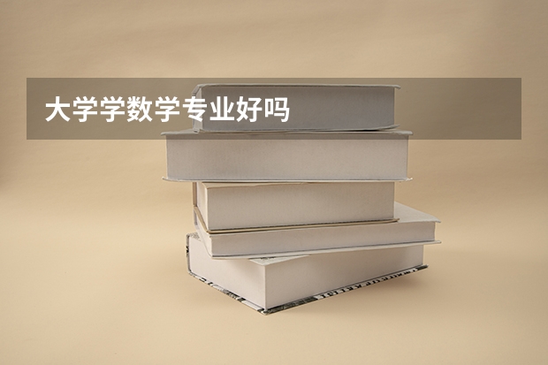 大学学数学专业好吗