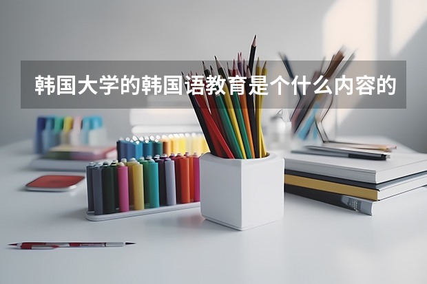 韩国大学的韩国语教育是个什么内容的专业