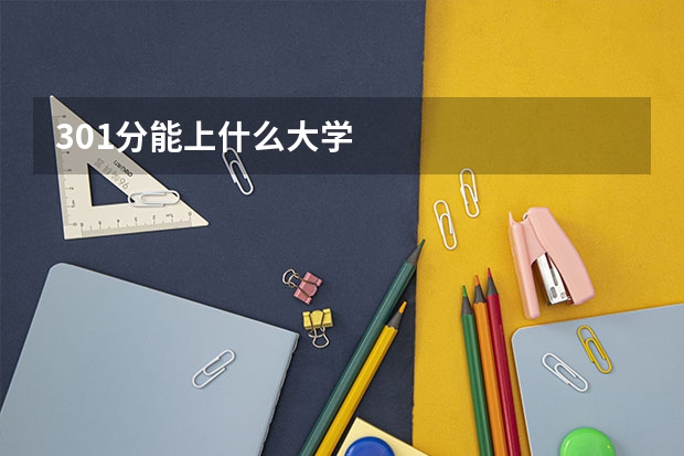301分能上什么大学