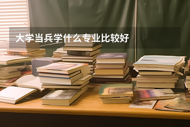 大学当兵学什么专业比较好