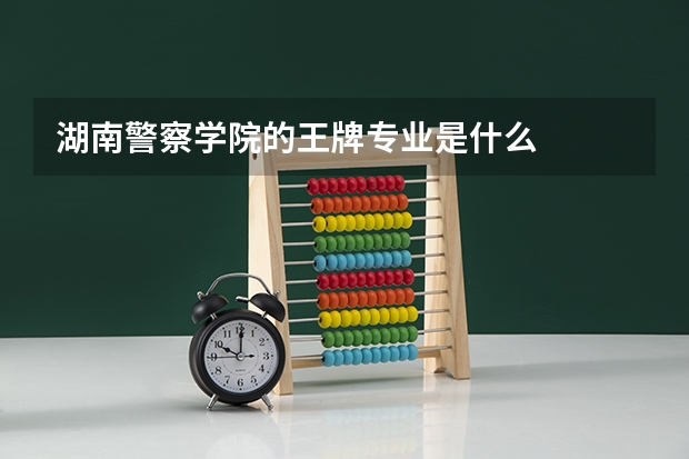 湖南警察学院的王牌专业是什么