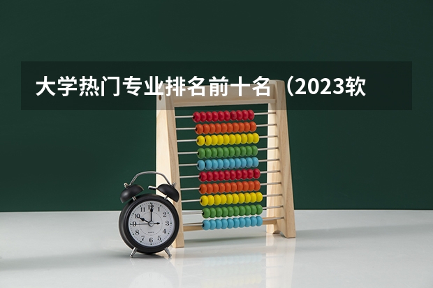 大学热门专业排名前十名（2023软科中国大学专业排名）