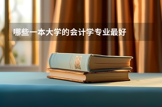 哪些一本大学的会计学专业最好