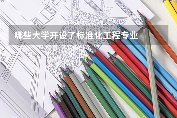 哪些大学开设了标准化工程专业