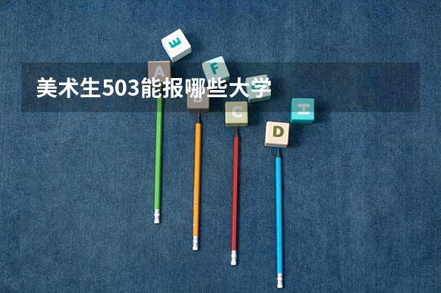美术生503能报哪些大学