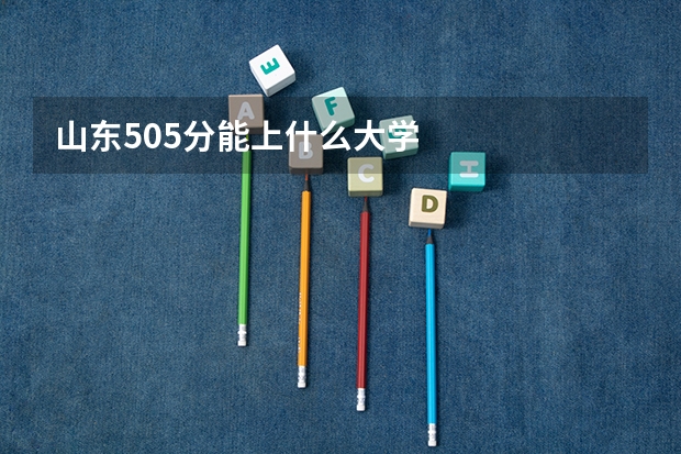 山东505分能上什么大学