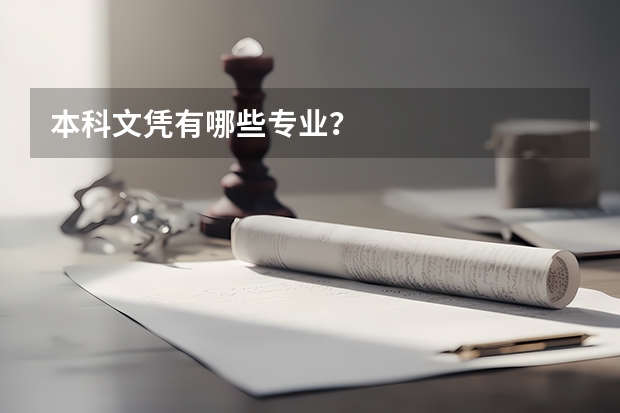 本科文凭有哪些专业？