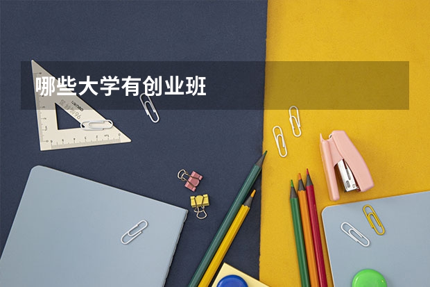 哪些大学有创业班