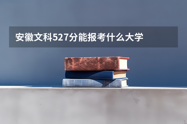 安徽文科527分能报考什么大学