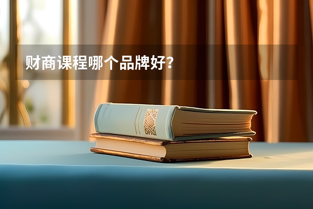 财商课程哪个品牌好？