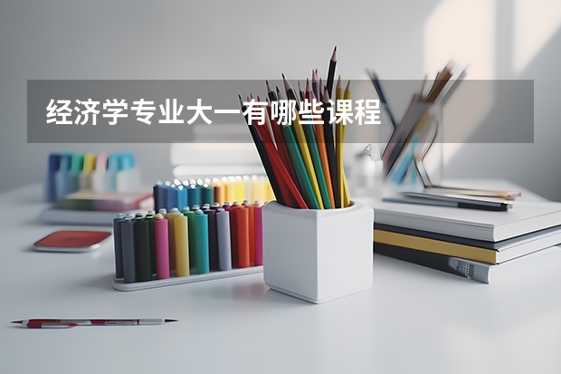 经济学专业大一有哪些课程