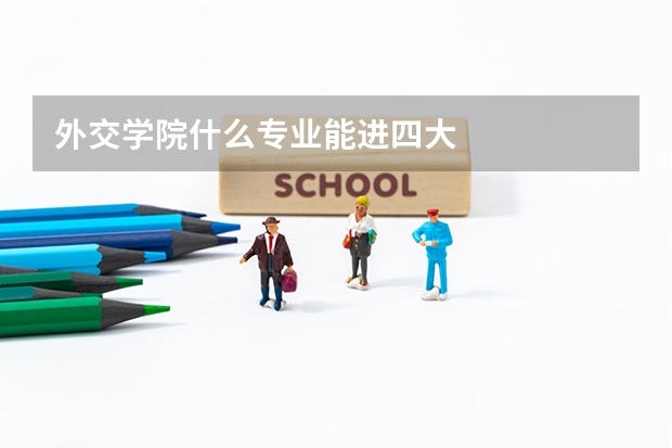 外交学院什么专业能进四大