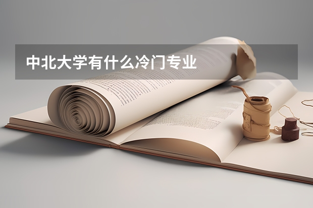 中北大学有什么冷门专业