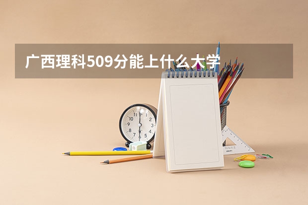 广西理科509分能上什么大学