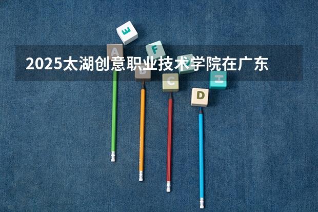 2025太湖创意职业技术学院在广东招生计划与2024年招生计划对比