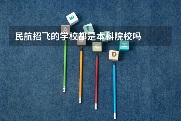 民航招飞的学校都是本科院校吗