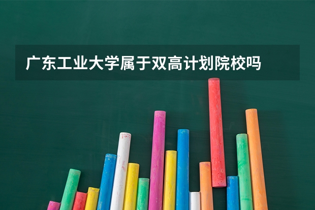广东工业大学属于双高计划院校吗