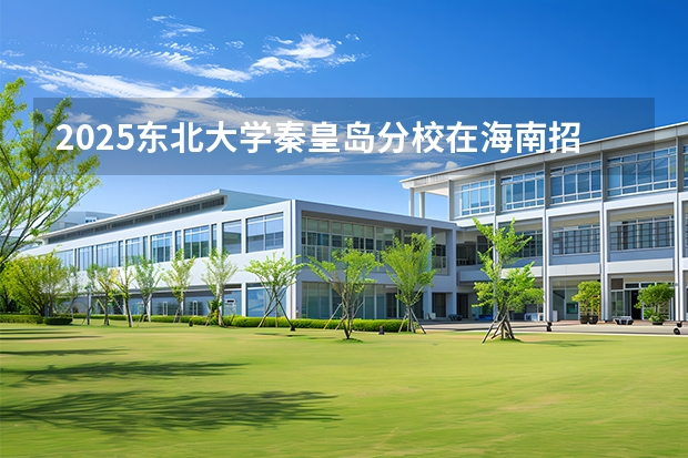 2025东北大学秦皇岛分校在海南招生专业有哪些 ？（2026参考）
