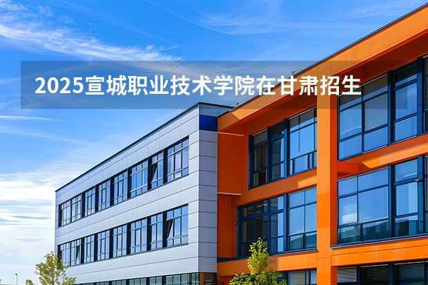 2025宣城职业技术学院在甘肃招生专业有哪些 ？（2026参考）