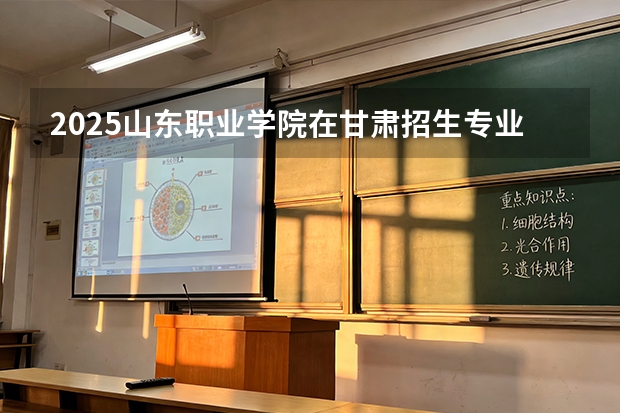 2025山东职业学院在甘肃招生专业有哪些 ？（2026参考）